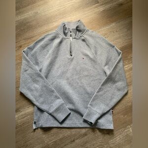 Tommy Hilfiger Quarter Zip Fleece Pullover Sweatshirt Blue Collar Size XS S